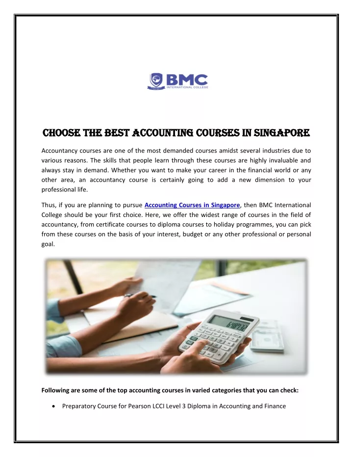 choose the best accounting courses in singapore