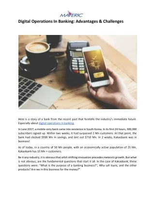 digital operations in banking advantages
