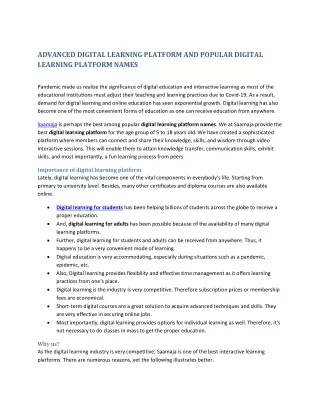 ADVANCED DIGITAL LEARNING PLATFORM AND POPULAR DIGITAL LEARNING PLATFORM NAMES (Autosaved)-converted