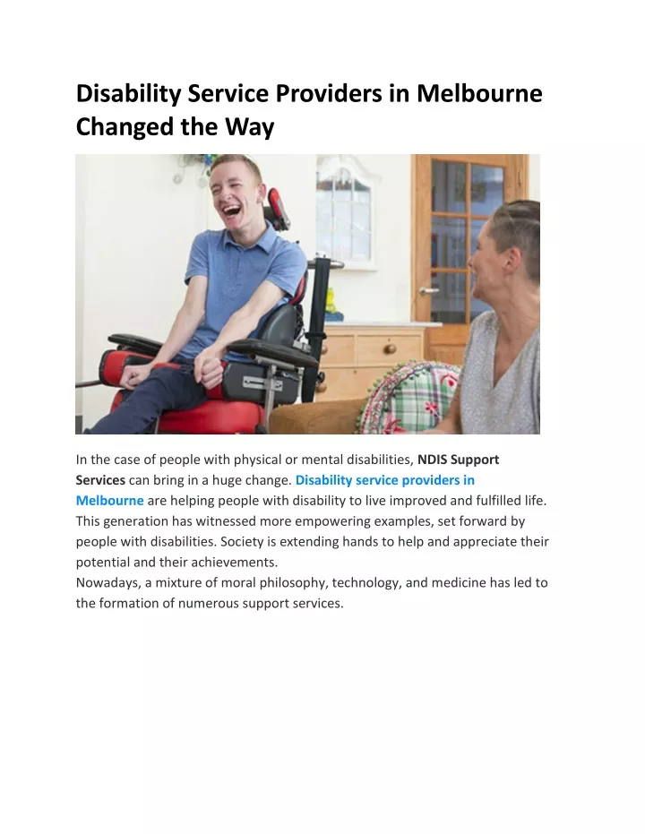 disability service providers in melbourne changed