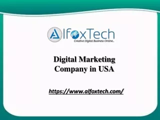Digital Marketing Company in USA | alfoxtech.com