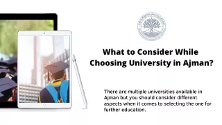 What to Consider While Choosing University in Ajman?