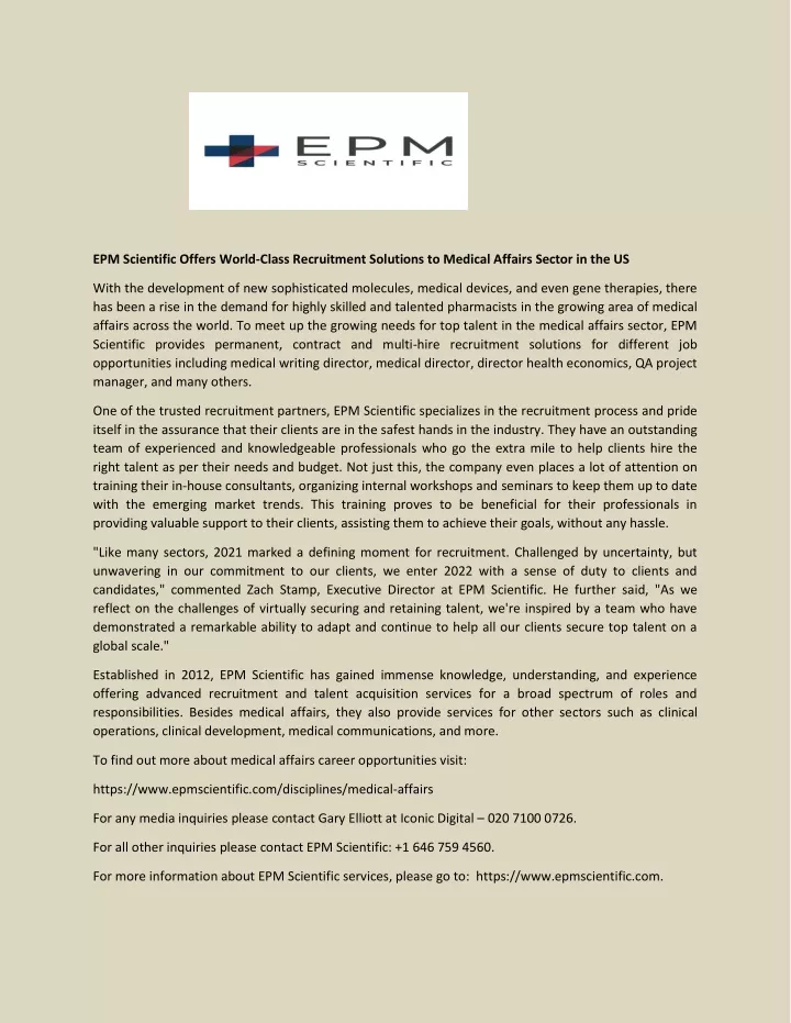 epm scientific offers world class recruitment