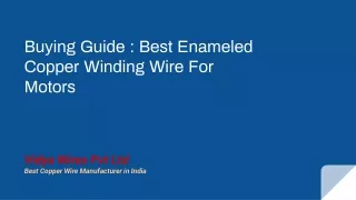 Buying Guide - Best Enameled Copper Winding Wire For Motors