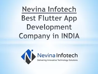 nevina infotech best flutter app development company in india