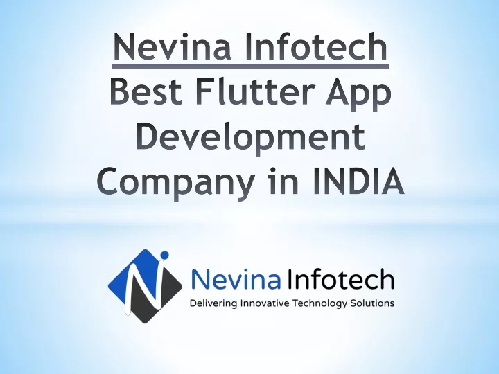 nevina infotech best flutter app development company in india
