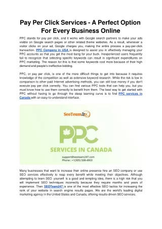 pay per click services a perfect option for every