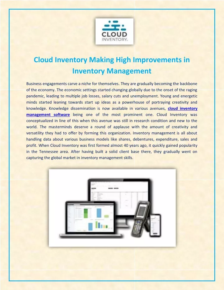 cloud inventory making high improvements