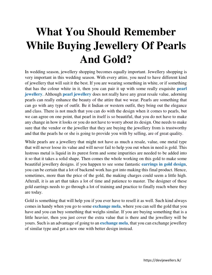 what you should remember while buying jewellery