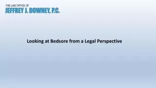 Looking at Bedsore from a Legal Perspective