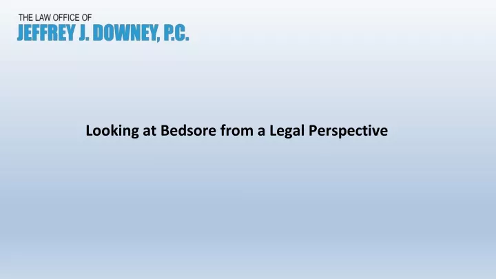 looking at bedsore from a legal perspective