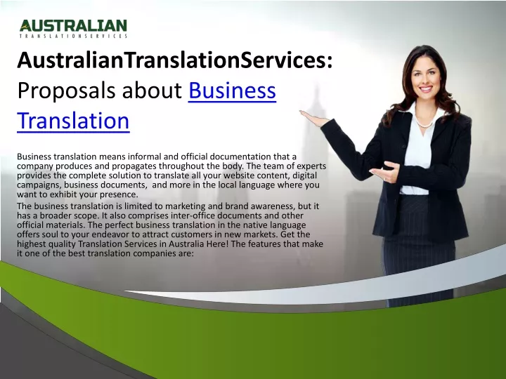 australiantranslationservices proposals about business translation