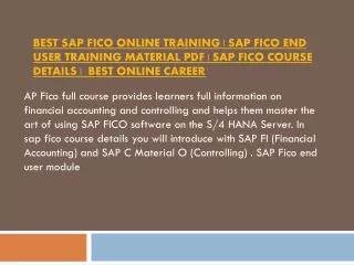 SAP Fico Full Course with SAP Fico Online Tutorials |SAP Fico for Beginners | SA