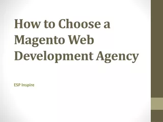 how to choose a magento web development agency