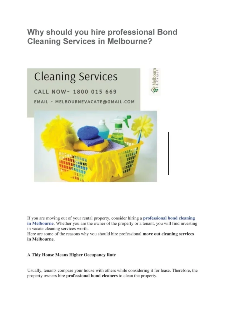 PPT - Why should you hire professional Bond Cleaning Services in ...