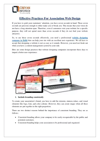 effective practices for association web design