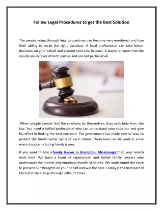 Hire an Expert Family Lawyer in Brampton, ON