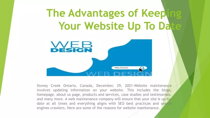 the advantages of keeping your website up to date