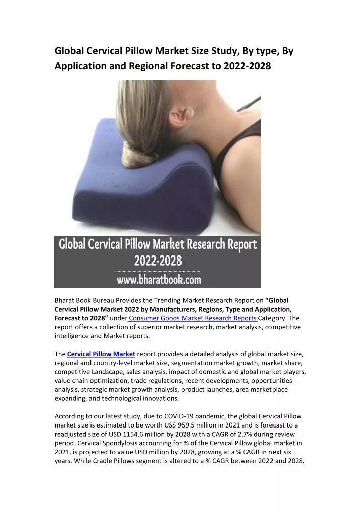 global cervical pillow market size study by type