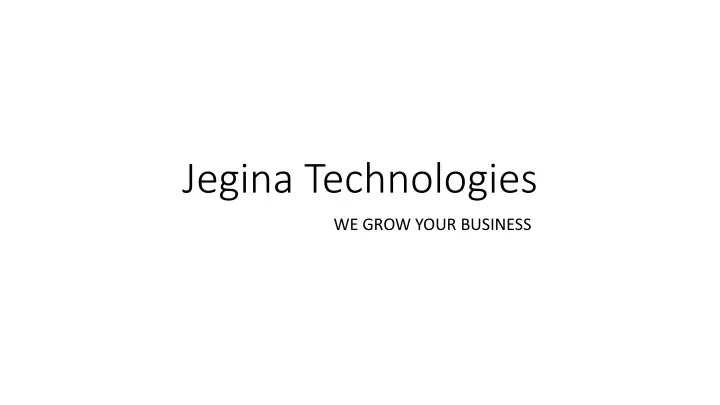 jegina technologies