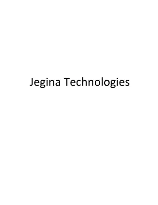 JEGINA TECHNOLOGGIES PDF
