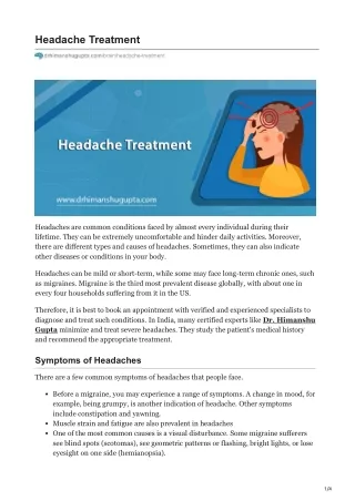 headache treatment