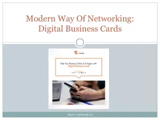 Modern Way Of Networking: Digital Business Cards