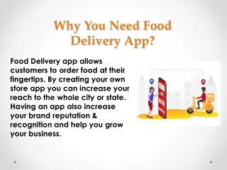 Why Your Food Business Needs a  food delivery app - Intellisense Technology