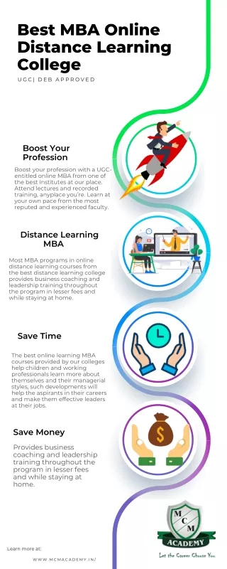 Boost your Carrier with Best MBA Online Distance Learning College.