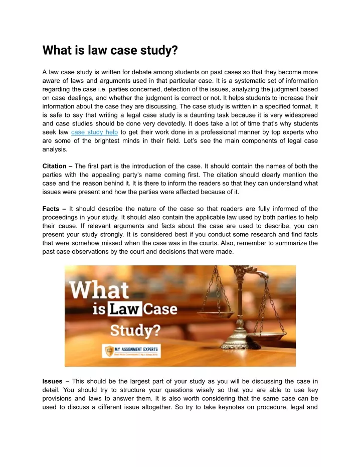 what is law case study