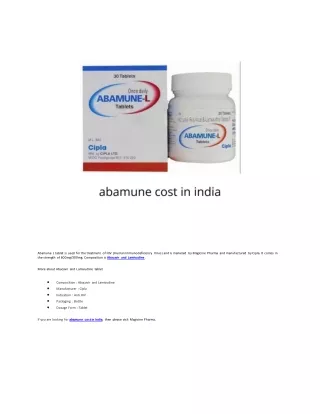 abamune l tablet is used for the treatment