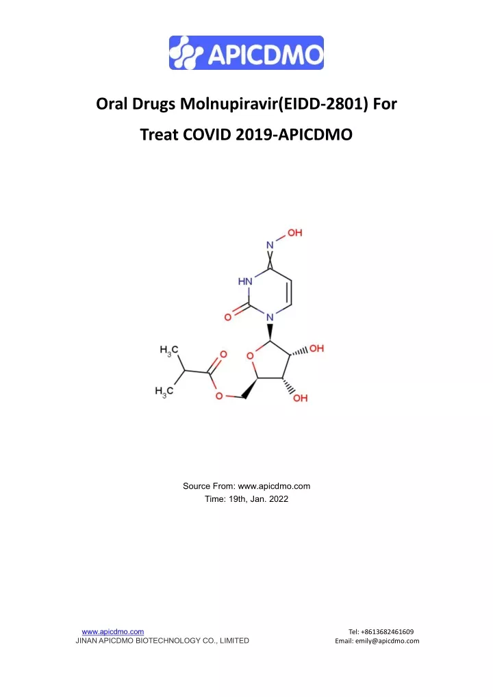 oral drugs molnupiravir eidd 2801 for