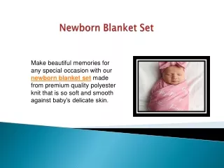 Newborn Blanket Set