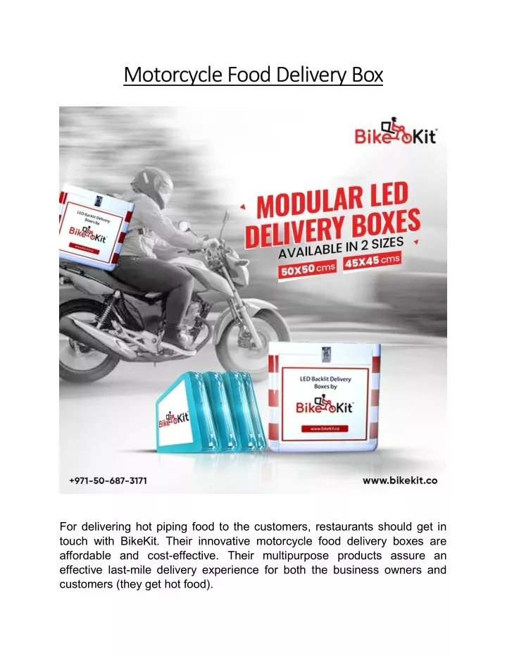 motorcycle food delivery box motorcycle food