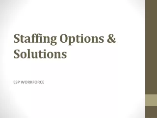 Staffing Options & Solutions