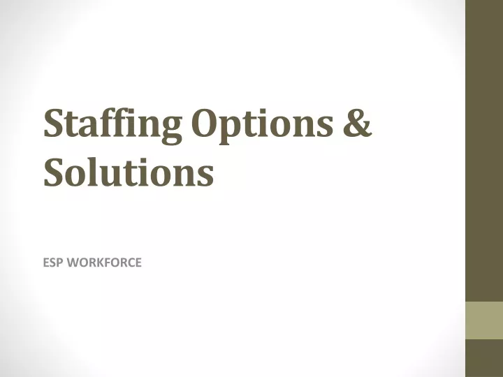 staffing options solutions