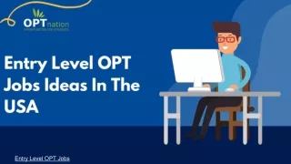 Entry Level OPT Jobs Ideas In The USA