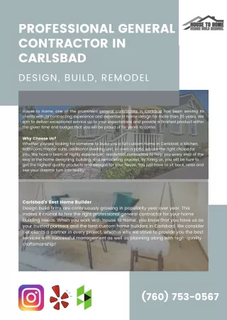 Professional General Contractor in Carlsbad