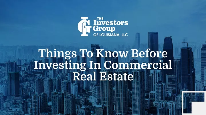 things to know before investing in commercial