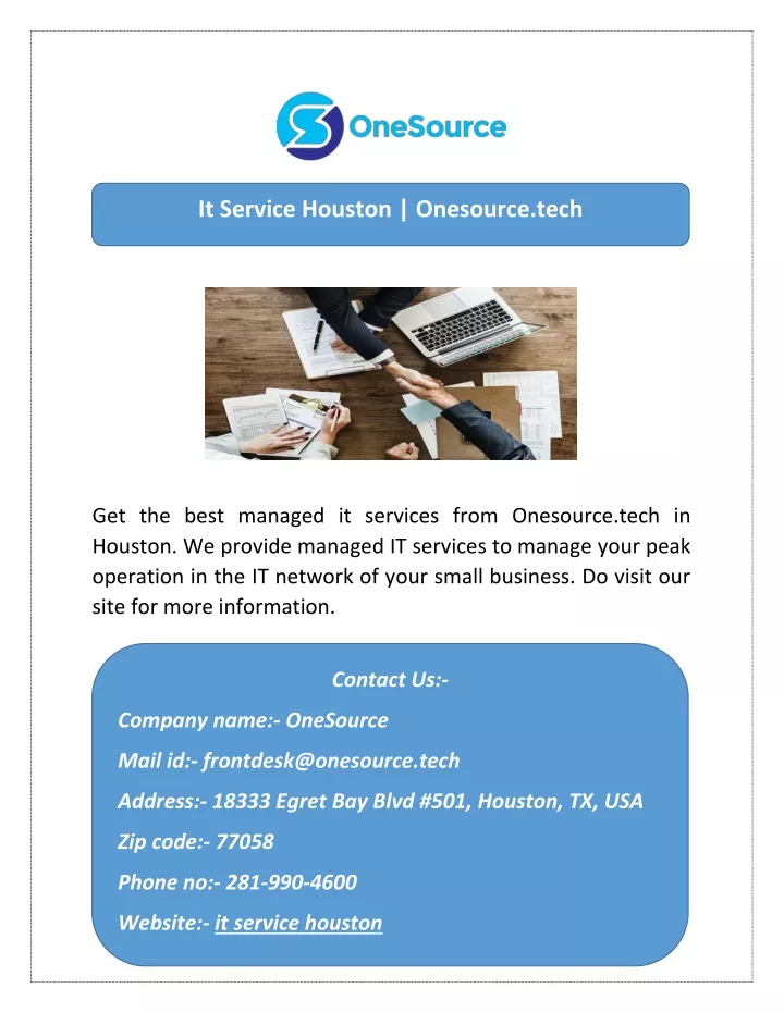 it service houston onesource tech