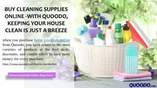 buy cleaning supplies online with quoodo keeping