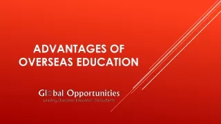 advantages of overseas education