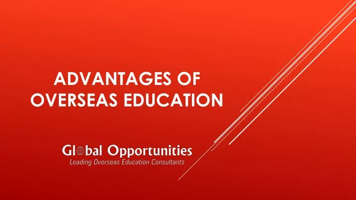 advantages of overseas education