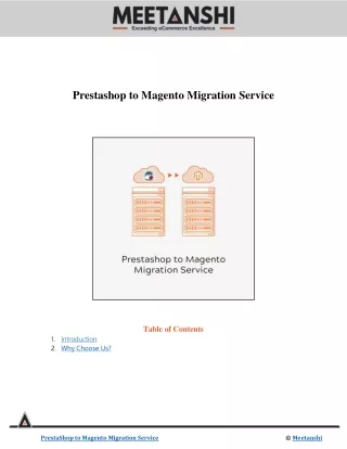 prestashop to magento migration service