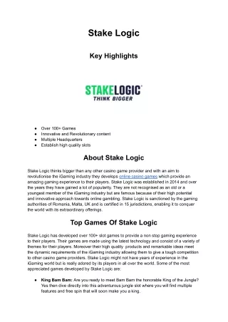 stake logic