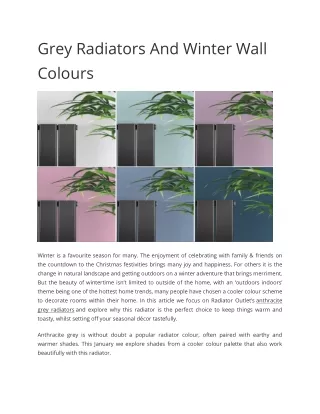 grey radiators and winter wall colours