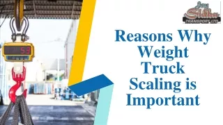 Reasons Why Weight Truck Scaling is Important