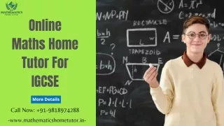 Online Maths Home Tutor for IGCSE