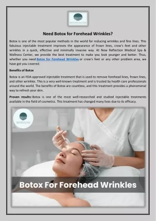 Need Botox for Forehead Wrinkles