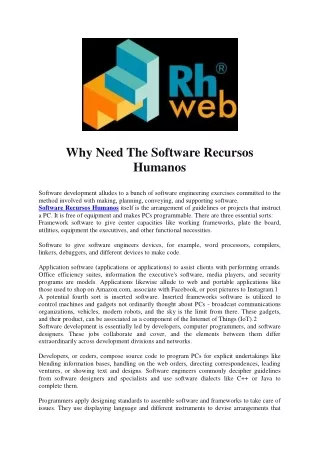 Why Need The Software Recursos Humanos